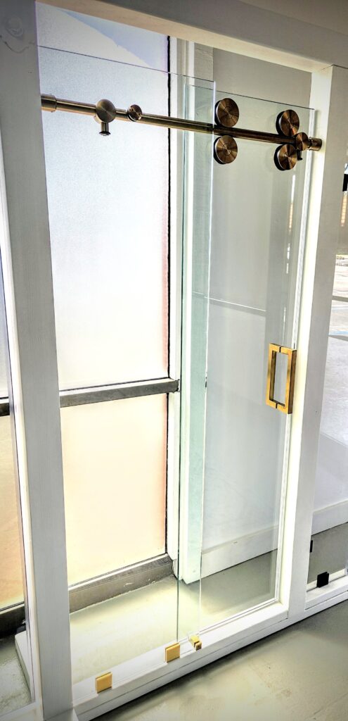 Unovero Single Slide Frameless Glass Shower Doors