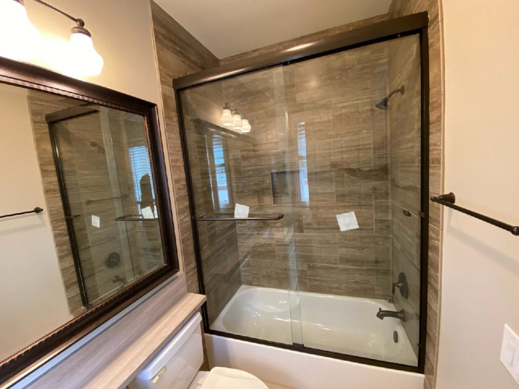 Frameless Shower Doors on Bathtub