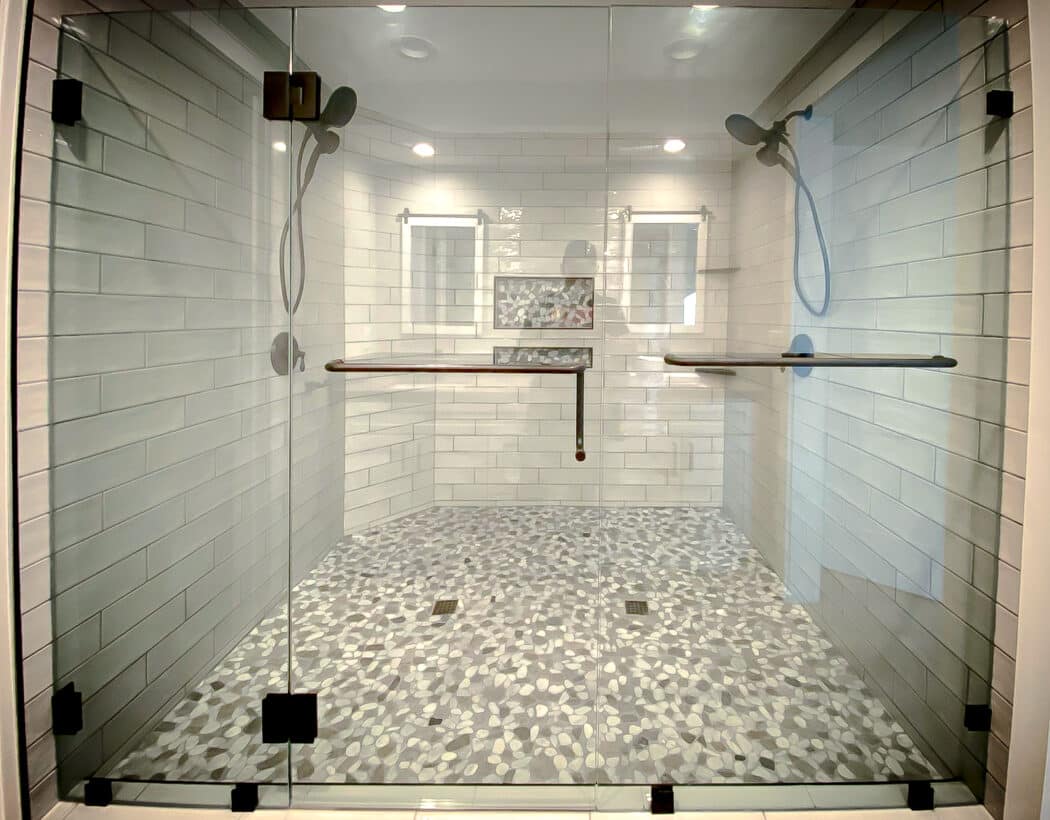 Hinged Frameless Shower Doors - Door Inline Showers