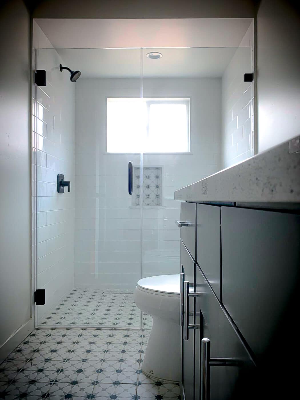 Hinged Frameless Shower Doors - Door Inline Showers