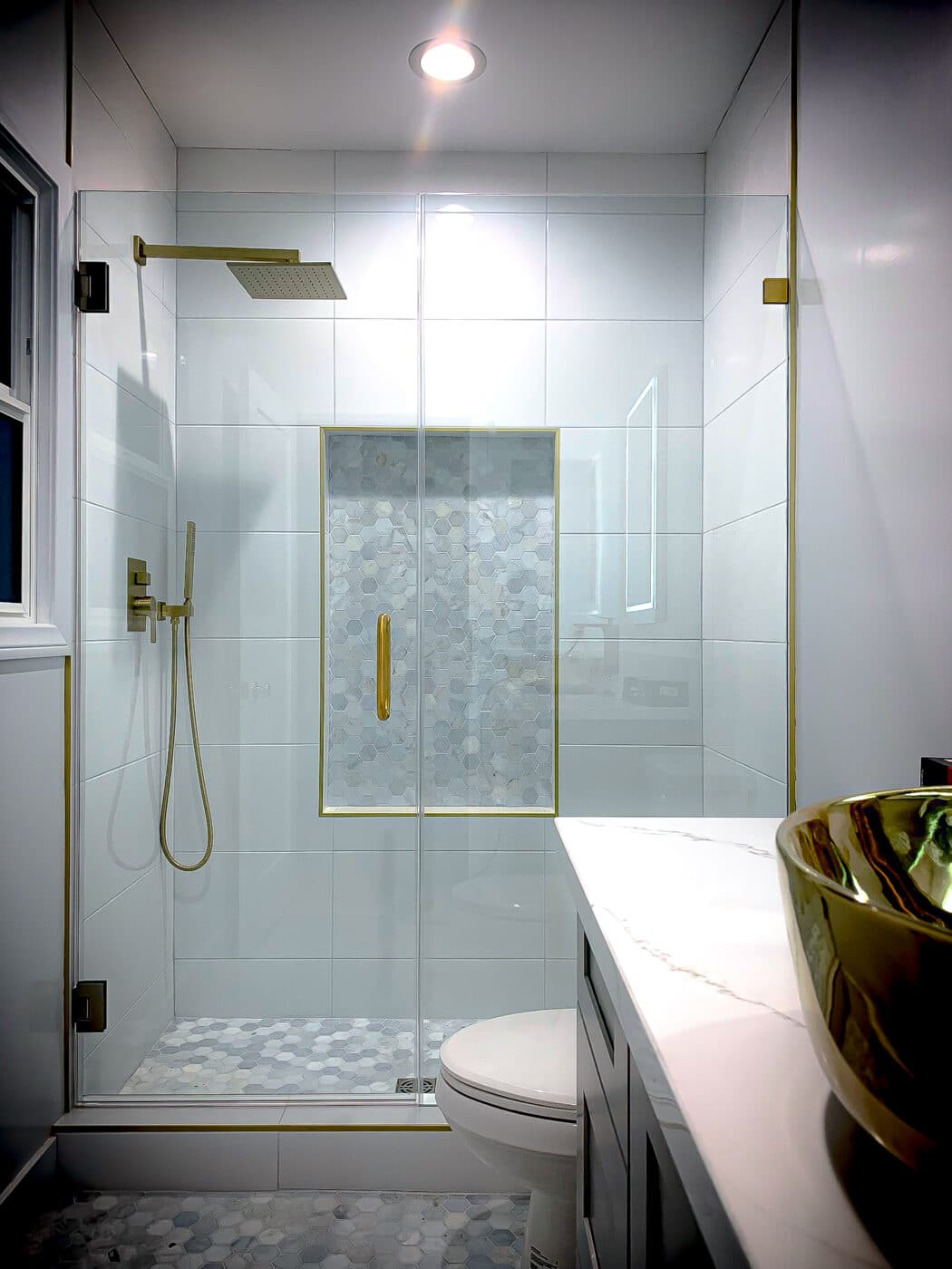 Hinged Frameless Shower Doors - Door Inline Showers