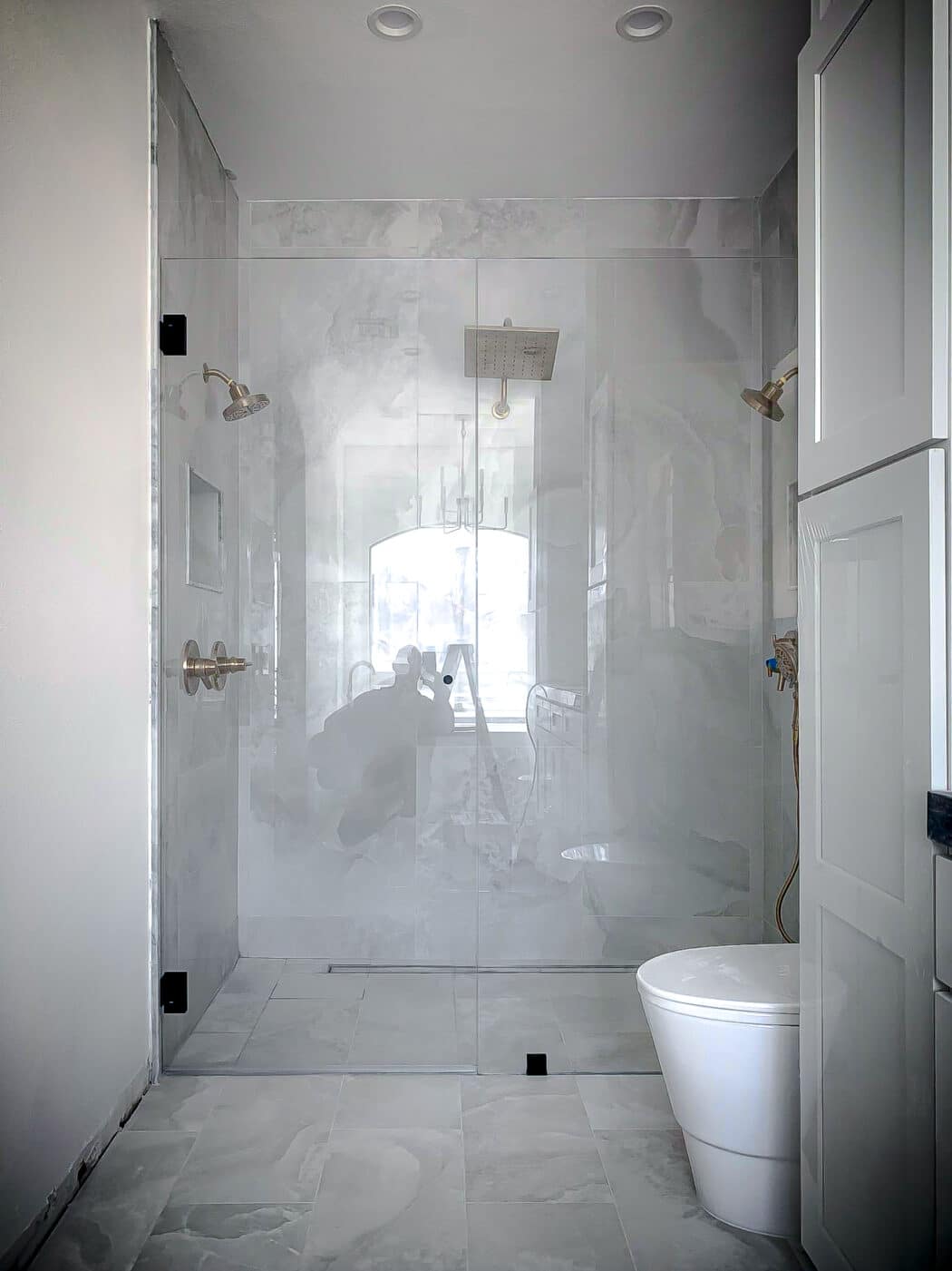 Hinged Frameless Shower Doors - Door Inline Showers