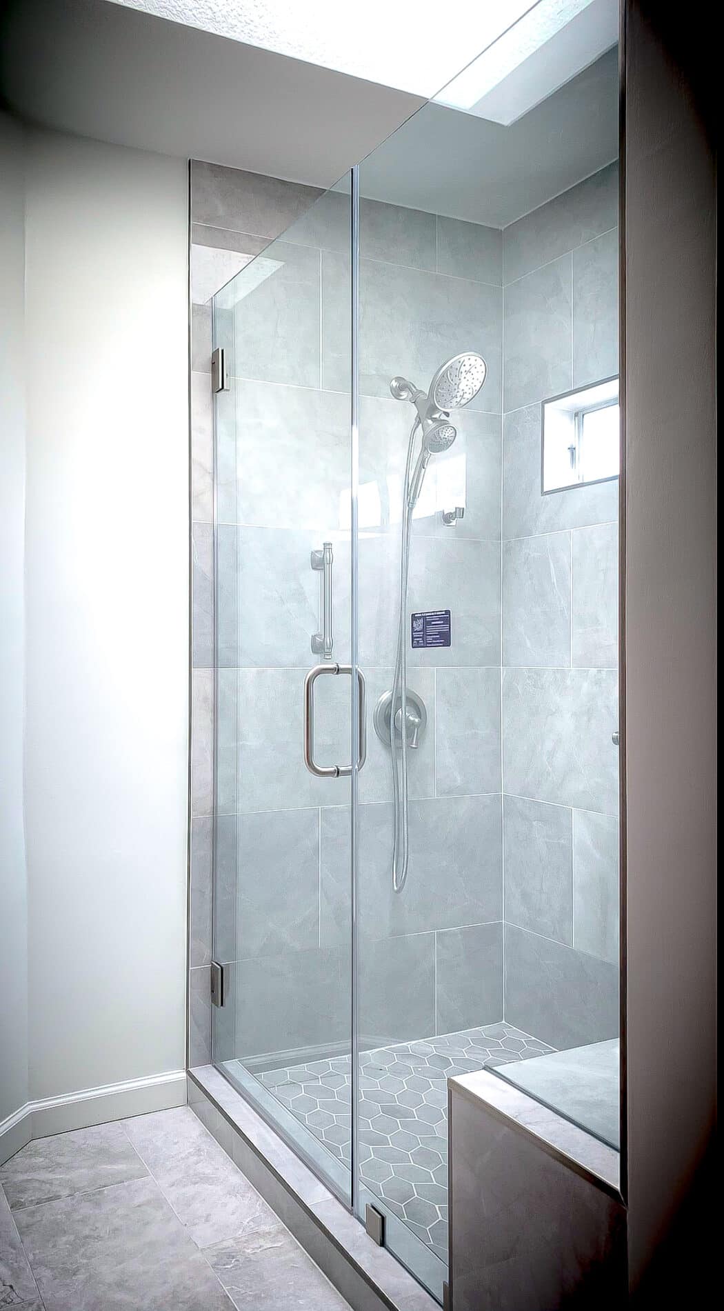 Hinged Frameless Shower Doors - Door Inline Showers