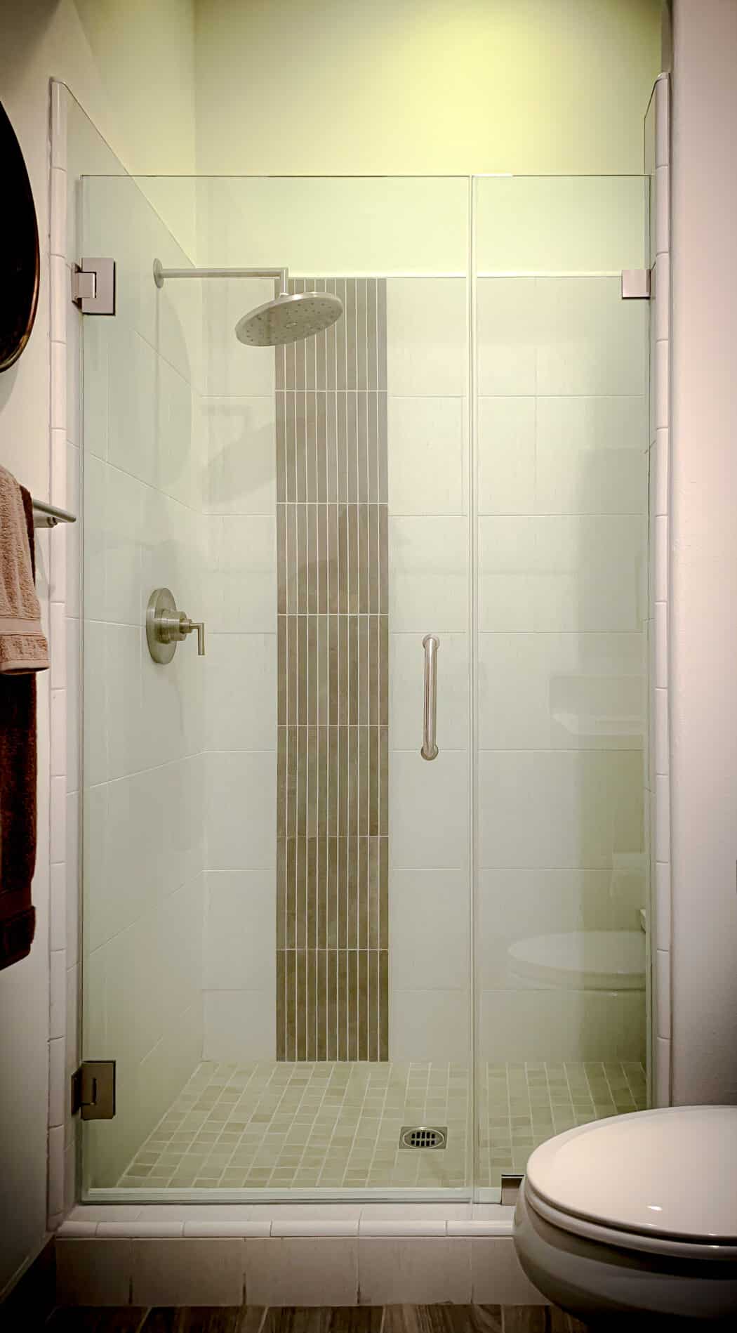Hinged Frameless Shower Doors - Door Inline Showers