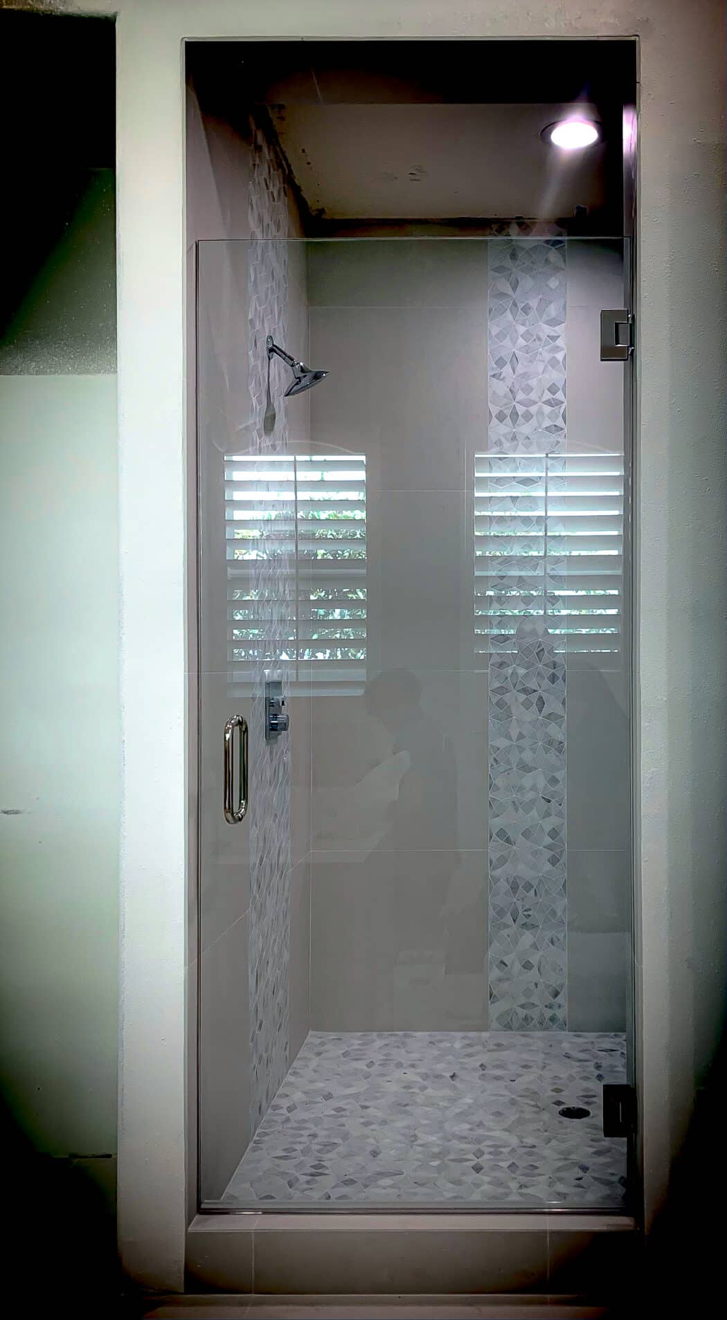 Hinged Frameless Shower Doors - Door Inline Showers