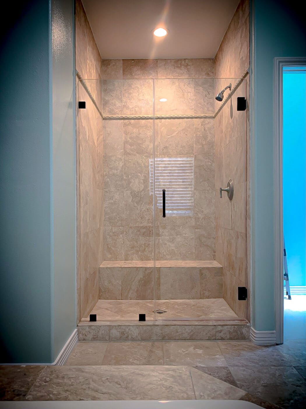Hinged Frameless Shower Doors - Door Inline Showers