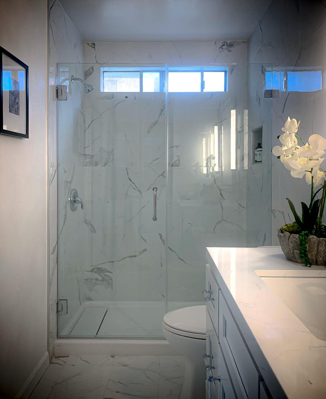 Hinged Frameless Shower Doors - Door Inline Showers