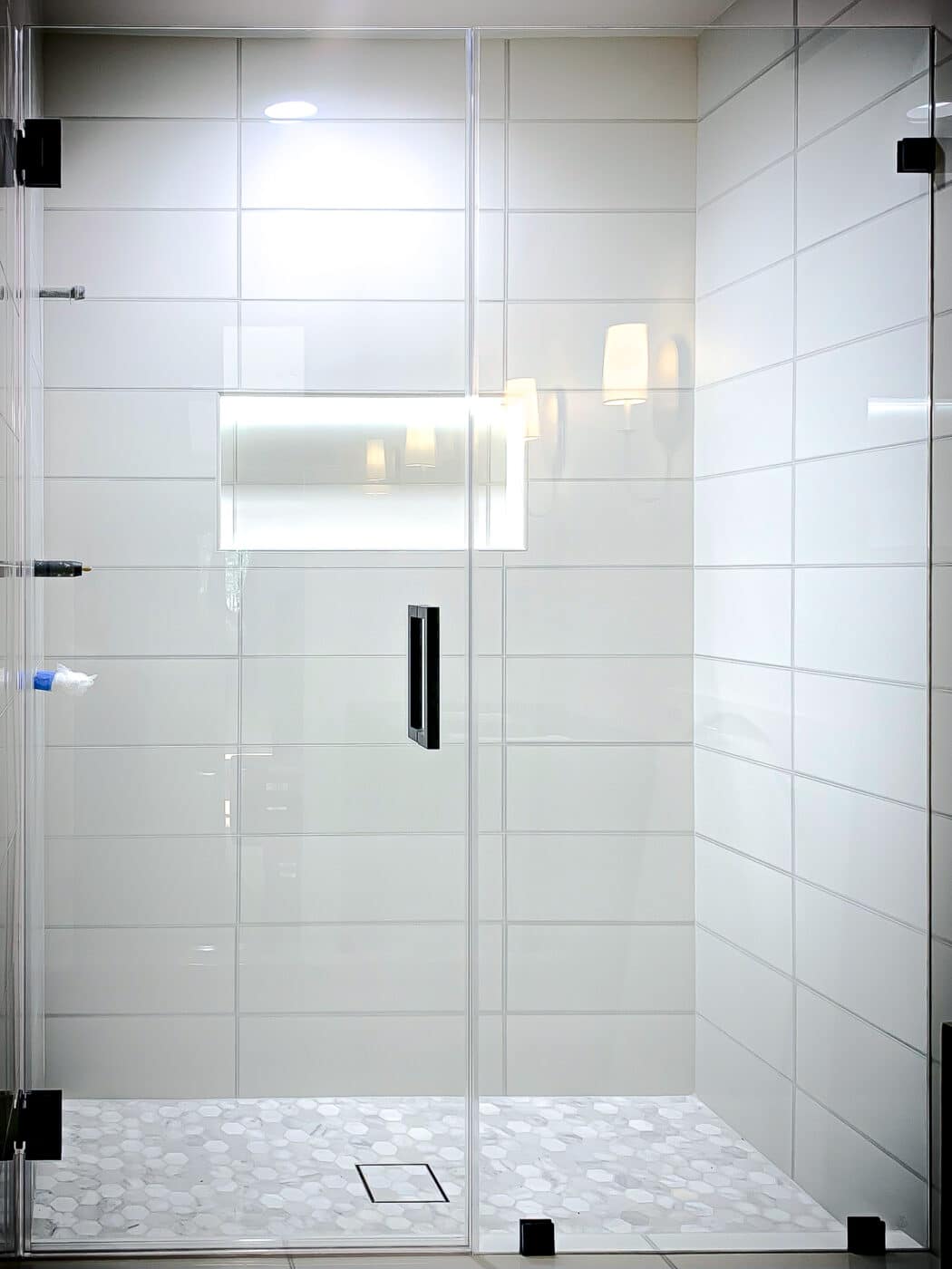 Hinged Frameless Shower Doors - Door Inline Showers