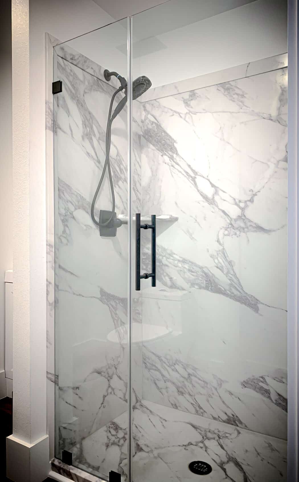 Hinged Frameless Shower Doors - Door Inline Showers