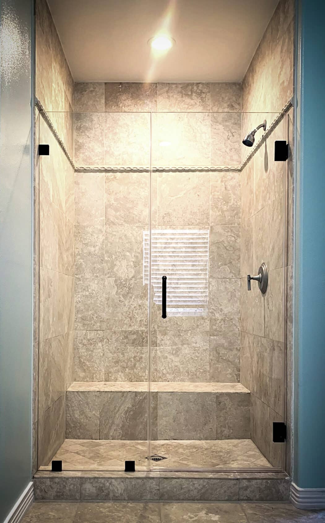 Hinged Frameless Shower Doors - Door Inline Showers