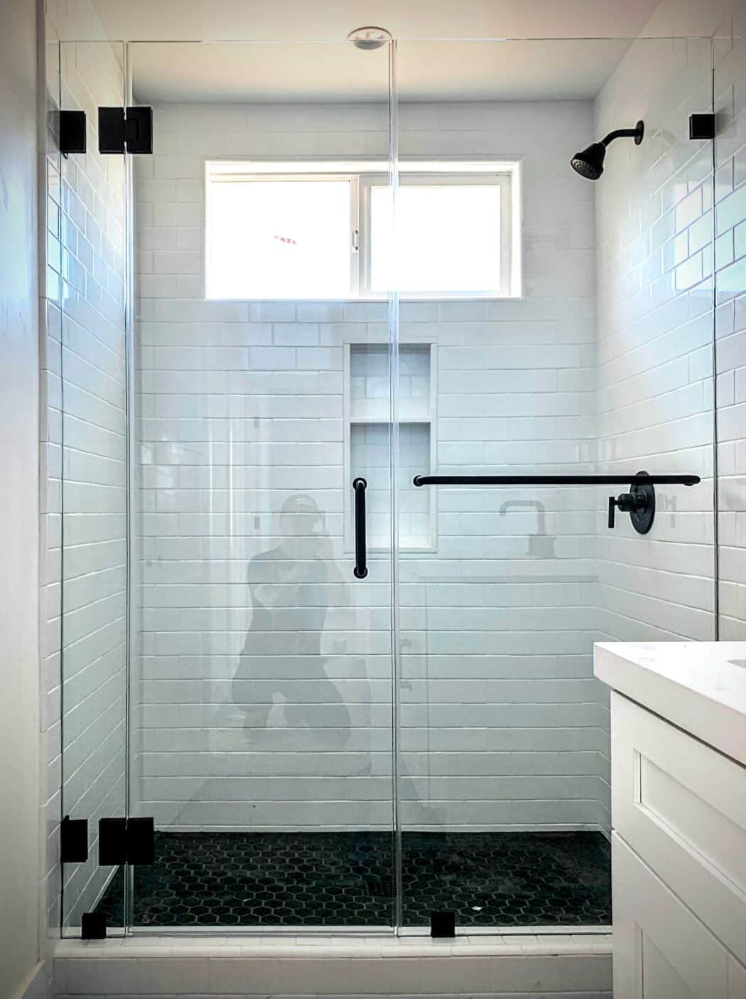 Hinged Frameless Shower Doors - Door Inline Showers