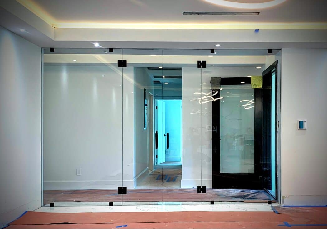 Hinged Frameless Shower Doors - Door Inline Showers