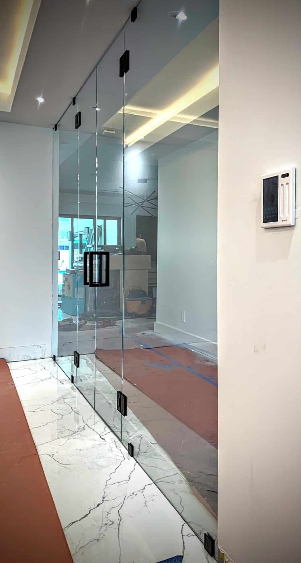 Hinged Frameless Shower Doors - Door Inline Showers