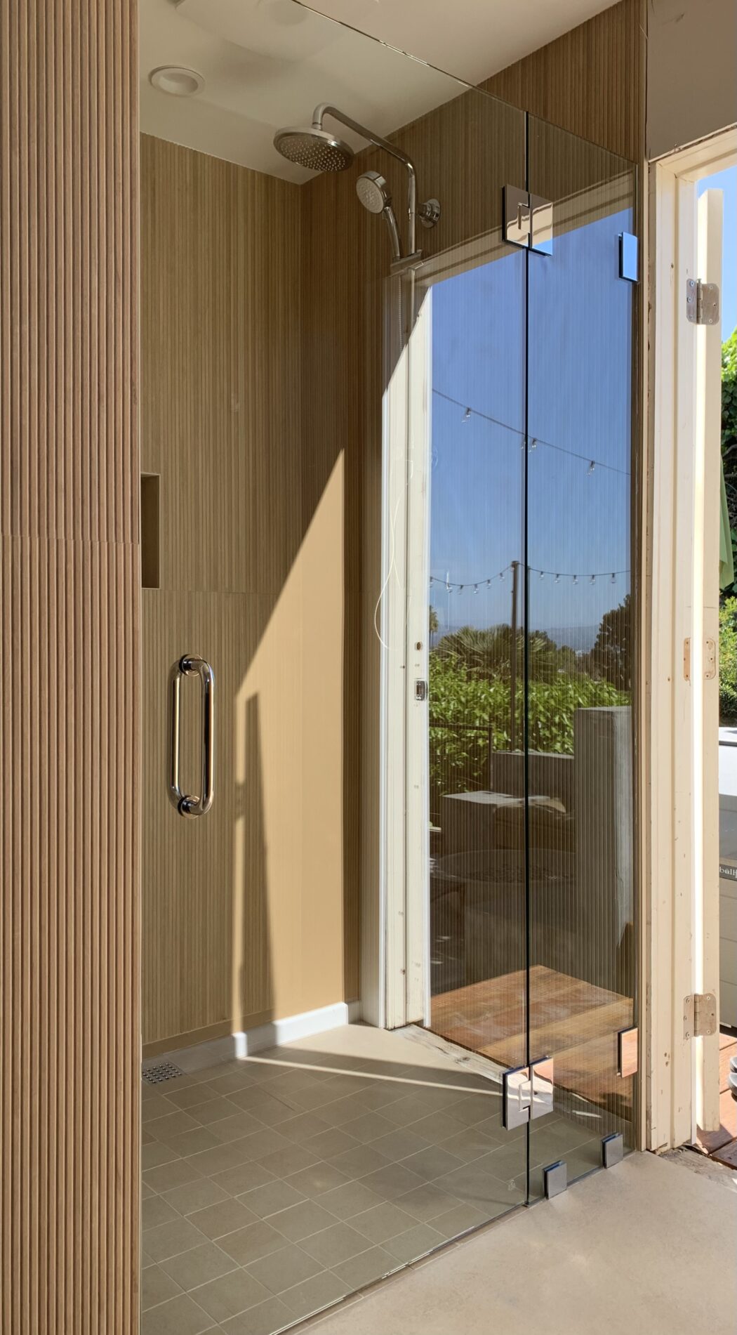 Hinged Frameless Shower Doors - Door Inline Showers