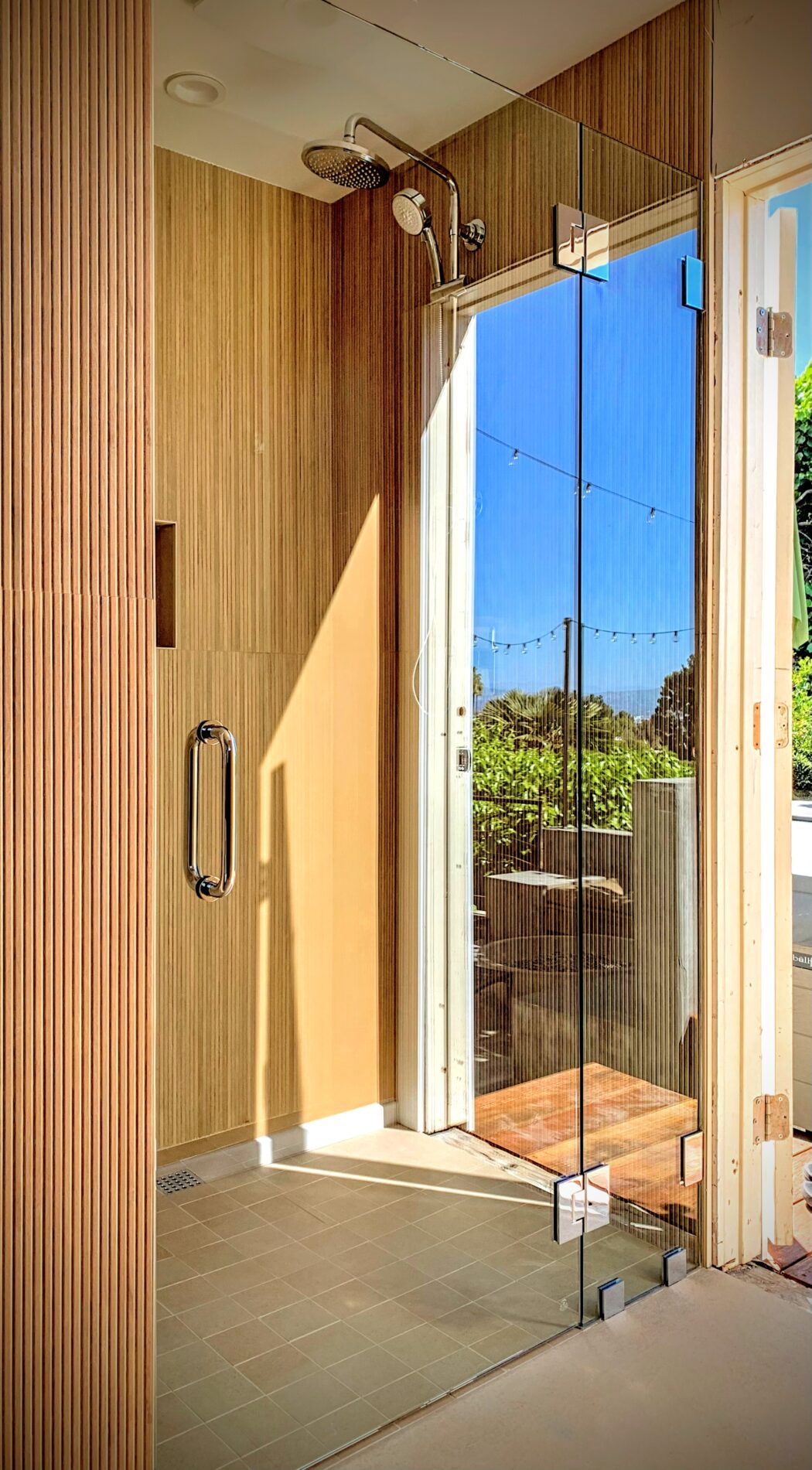 Hinged Frameless Shower Doors - Door Inline Showers