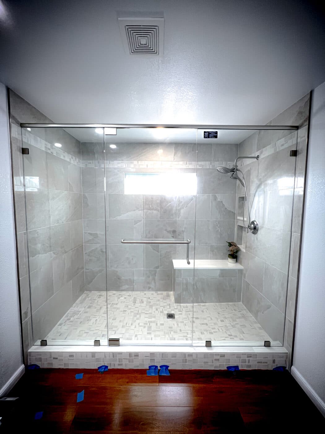 Hinged Frameless Shower Doors - Door Inline Showers