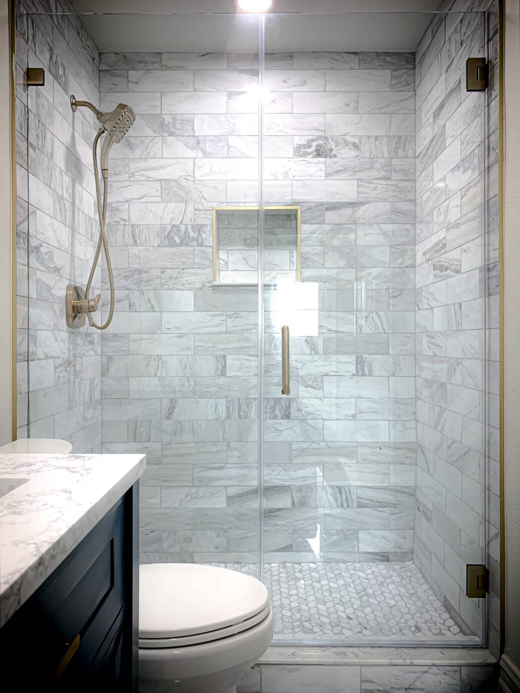 Hinged Frameless Shower Doors - Door Inline Showers