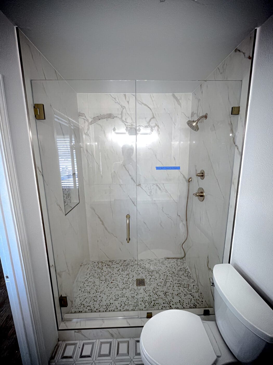 Hinged Frameless Shower Doors - Door Inline Showers
