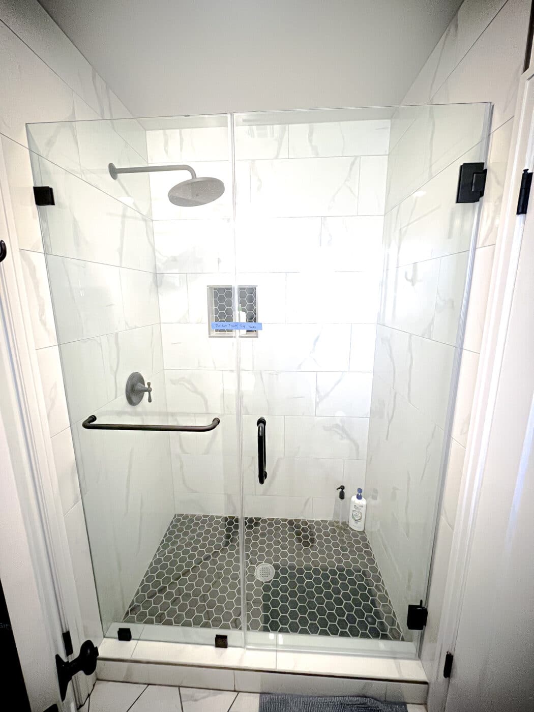 Hinged Frameless Shower Doors - Door Inline Showers