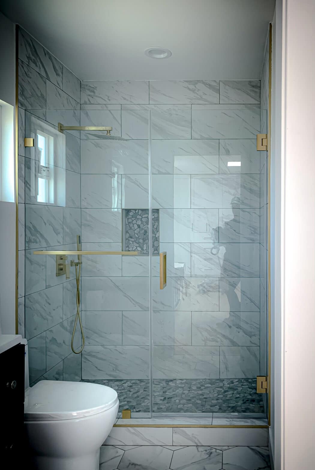 Hinged Frameless Shower Doors - Door Inline Showers