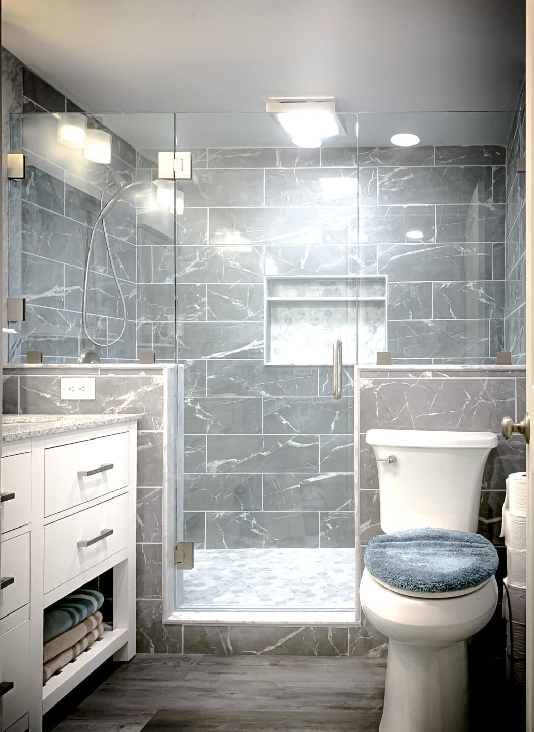 Hinged Frameless Shower Doors - Door Inline Showers