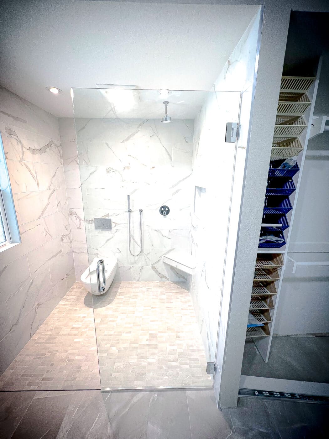 Hinged Frameless Shower Doors - Door Inline Showers