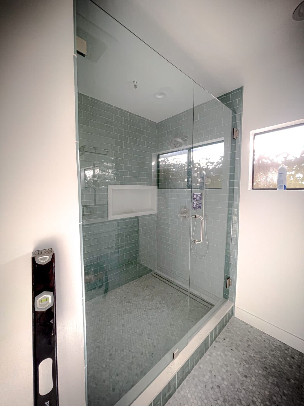 Hinged Frameless Shower Doors - Door Inline Showers