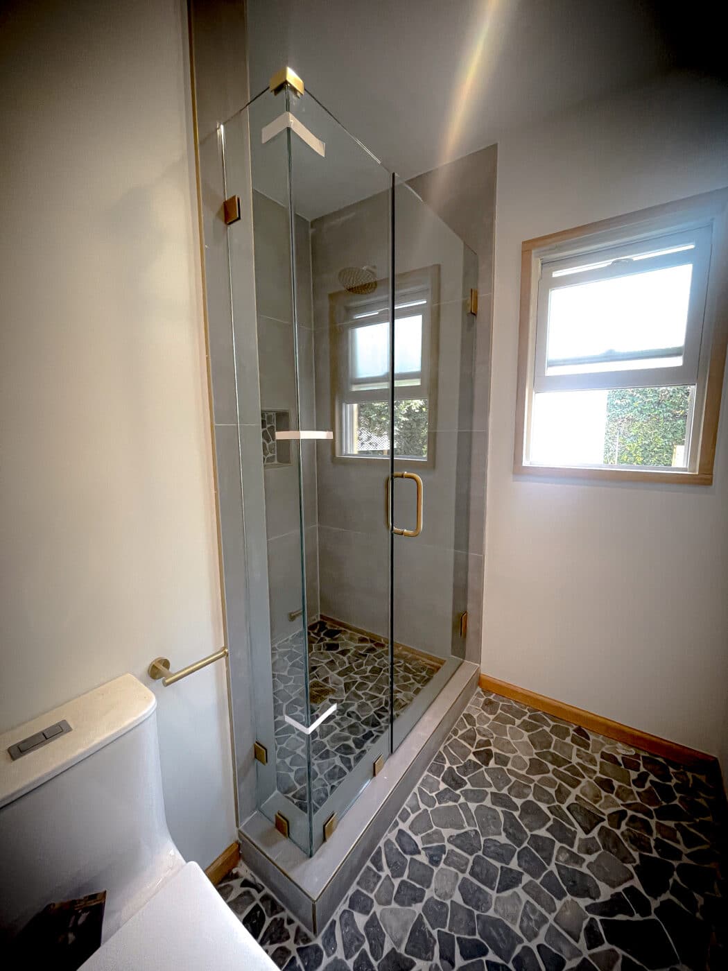 Hinged Frameless Shower Doors - Door Inline Showers