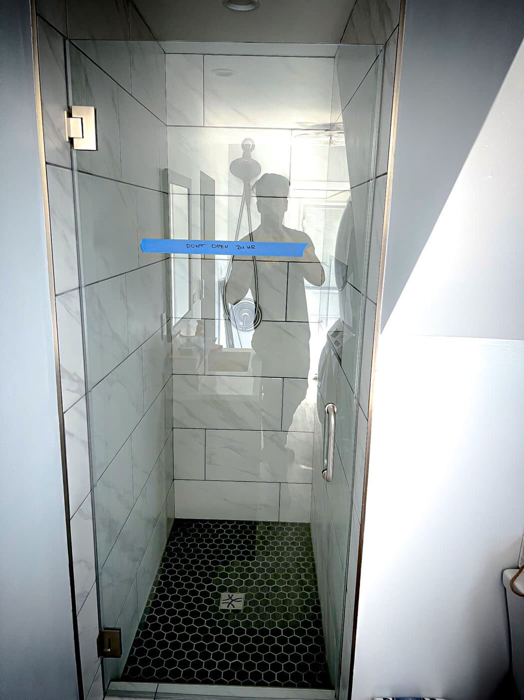 Hinged Frameless Shower Doors - Door Inline Showers
