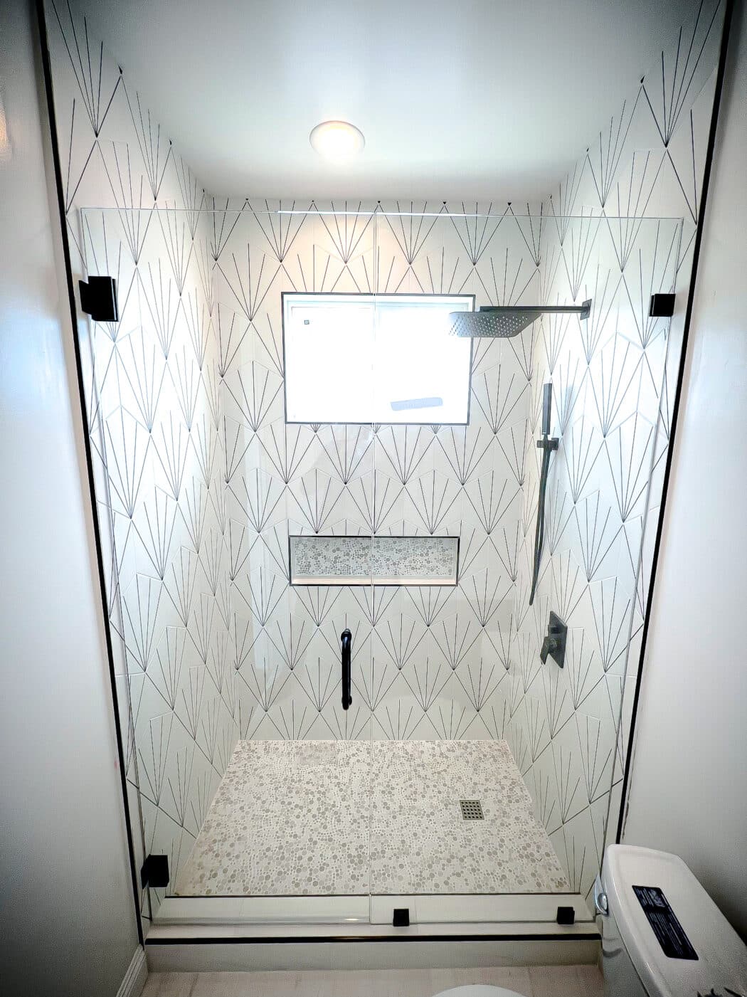 Hinged Frameless Shower Doors - Door Inline Showers