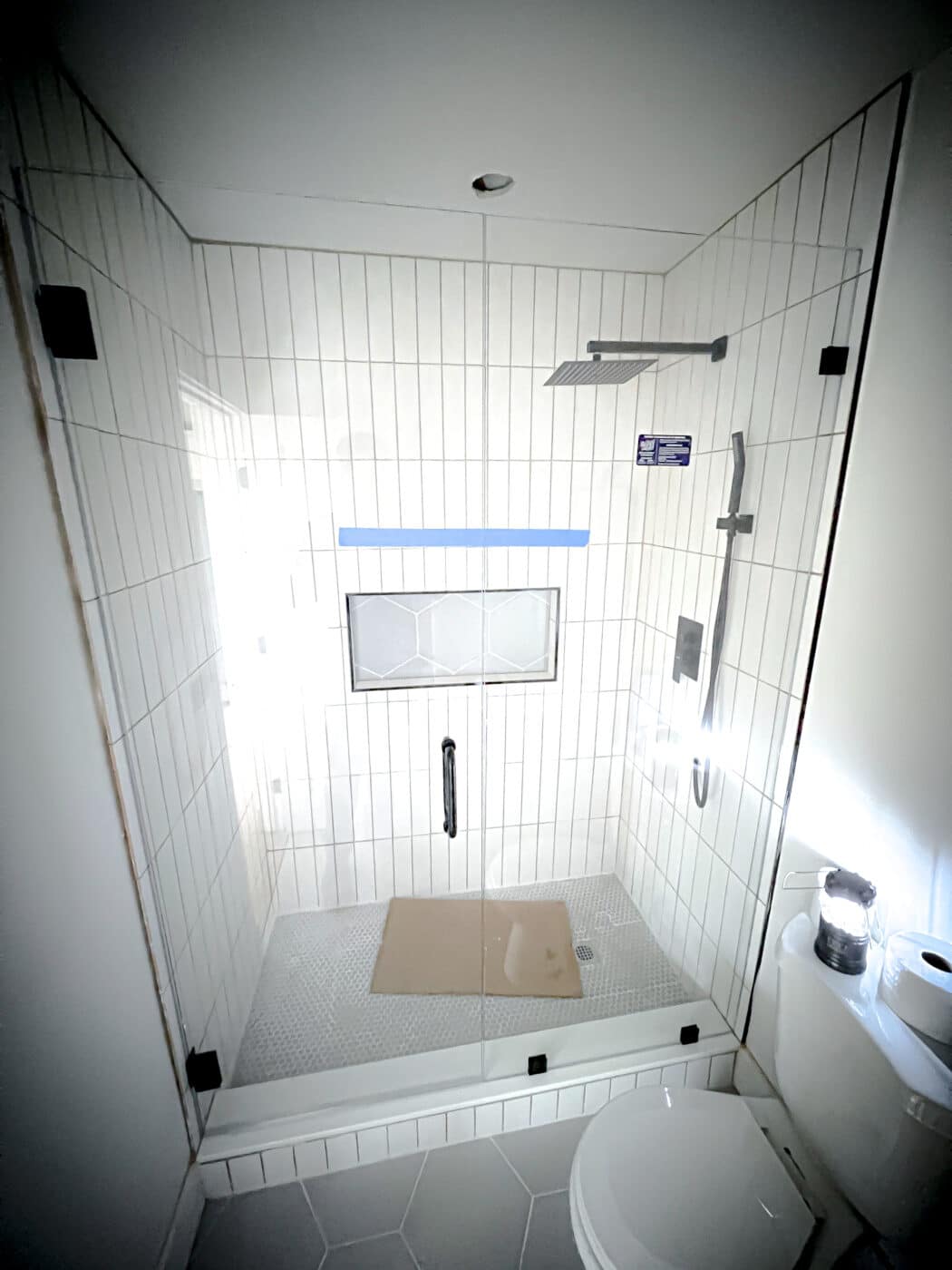 Hinged Frameless Shower Doors - Door Inline Showers