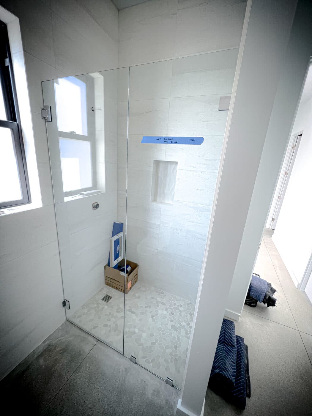 Hinged Frameless Shower Doors - Door Inline Showers