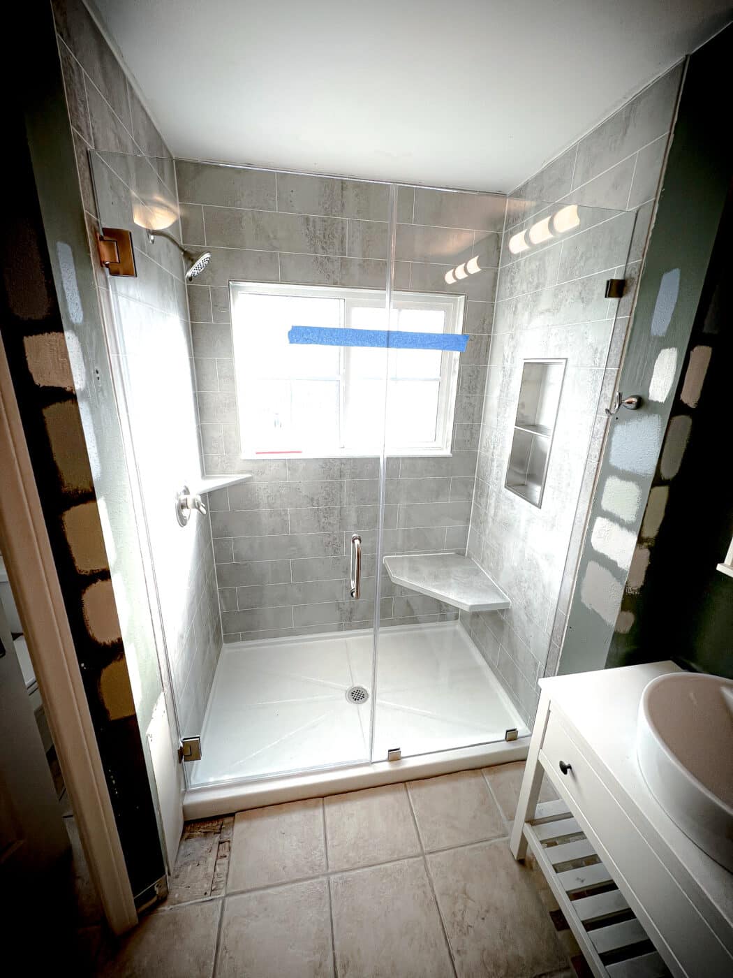 Hinged Frameless Shower Doors - Door Inline Showers