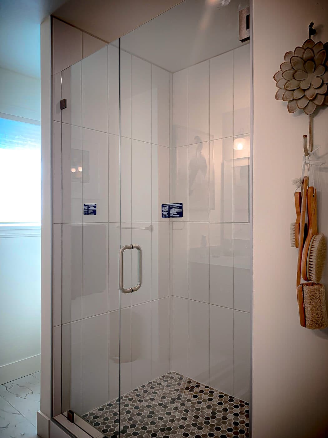 Hinged Frameless Shower Doors - Door Inline Showers
