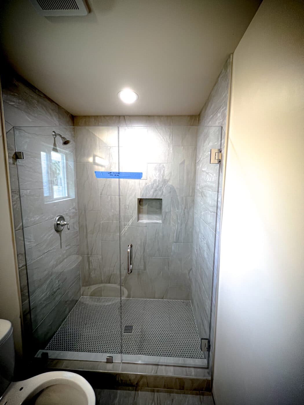 Hinged Frameless Shower Doors - Door Inline Showers