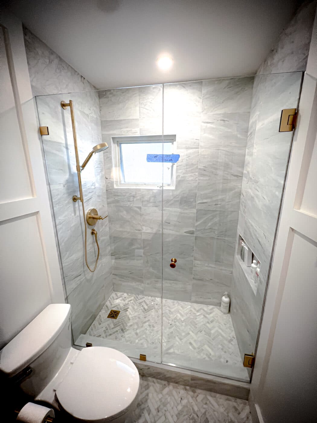 Hinged Frameless Shower Doors - Door Inline Showers