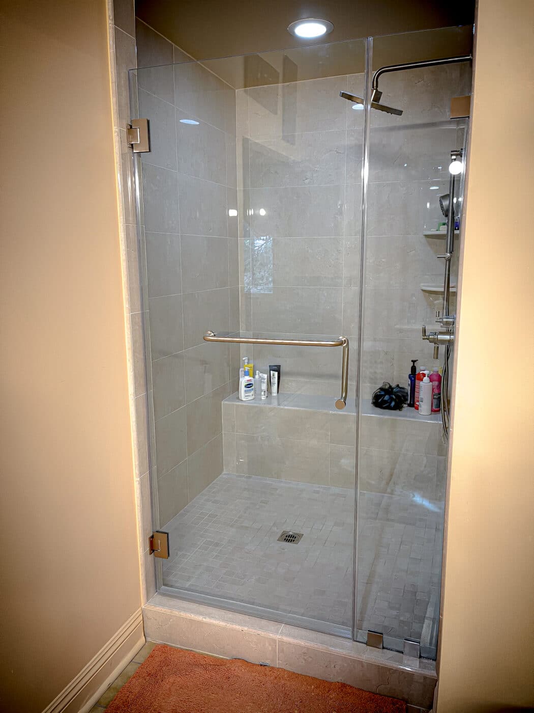 Hinged Frameless Shower Doors - Door Inline Showers