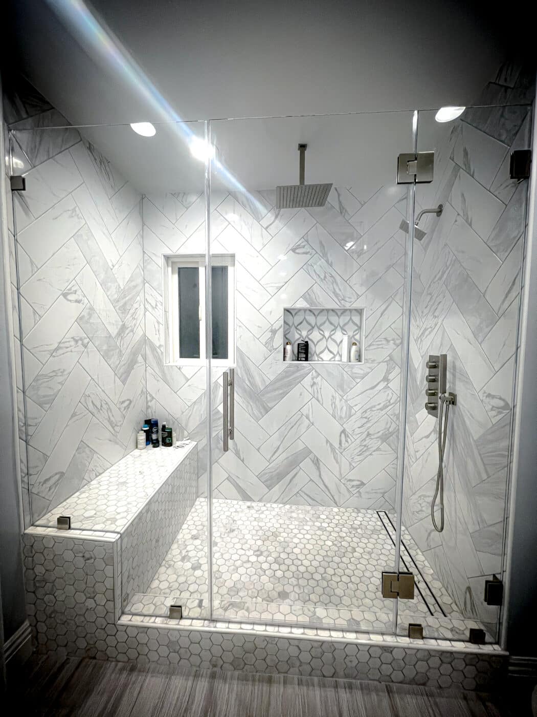 Hinged Frameless Shower Doors - Door Inline Showers