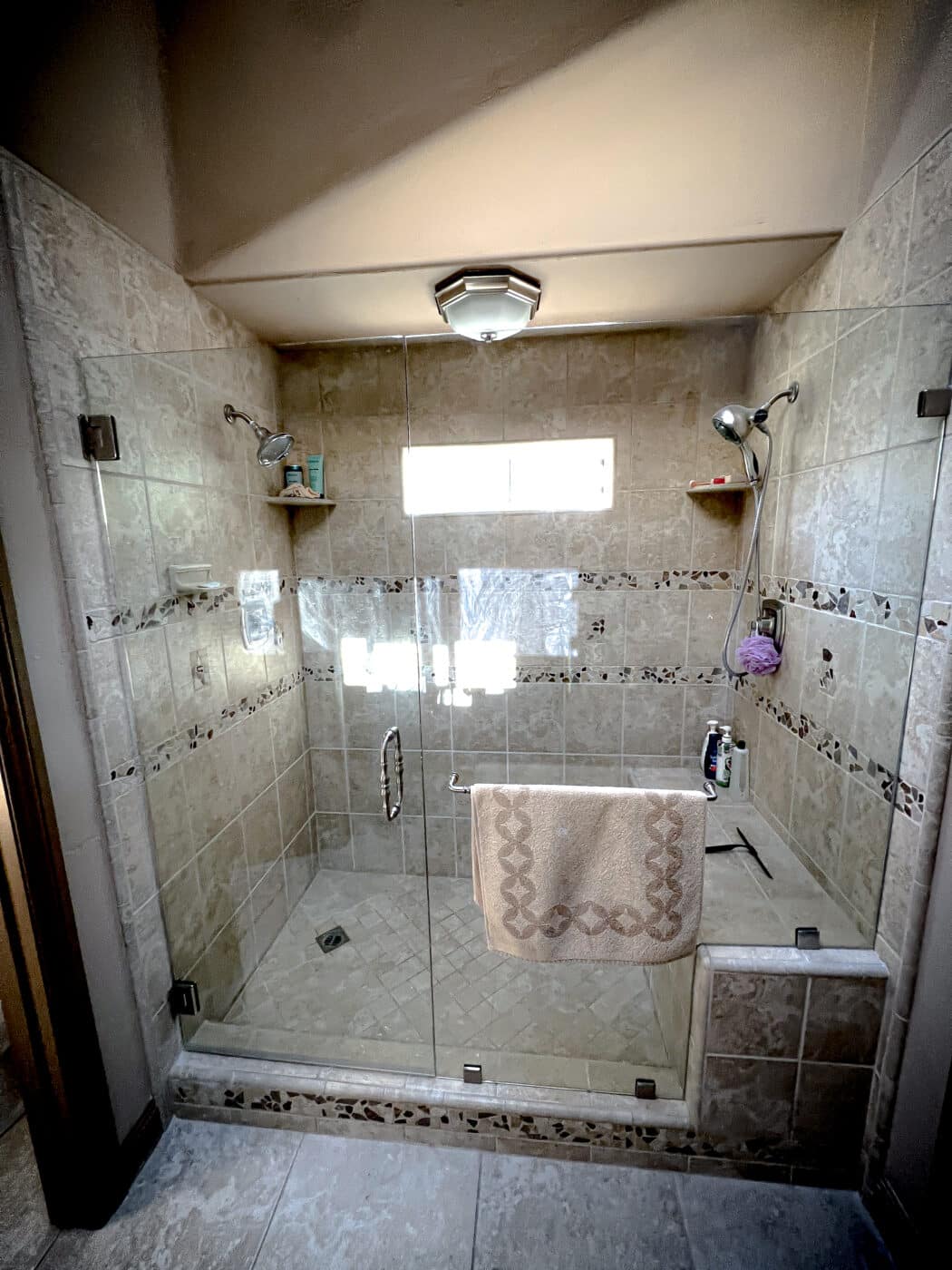 Hinged Frameless Shower Doors - Door Inline Showers