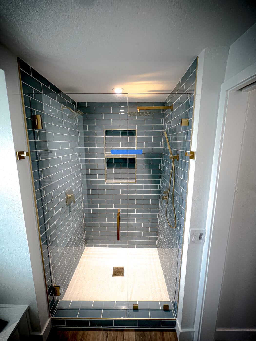 Hinged Frameless Shower Doors - Door Inline Showers
