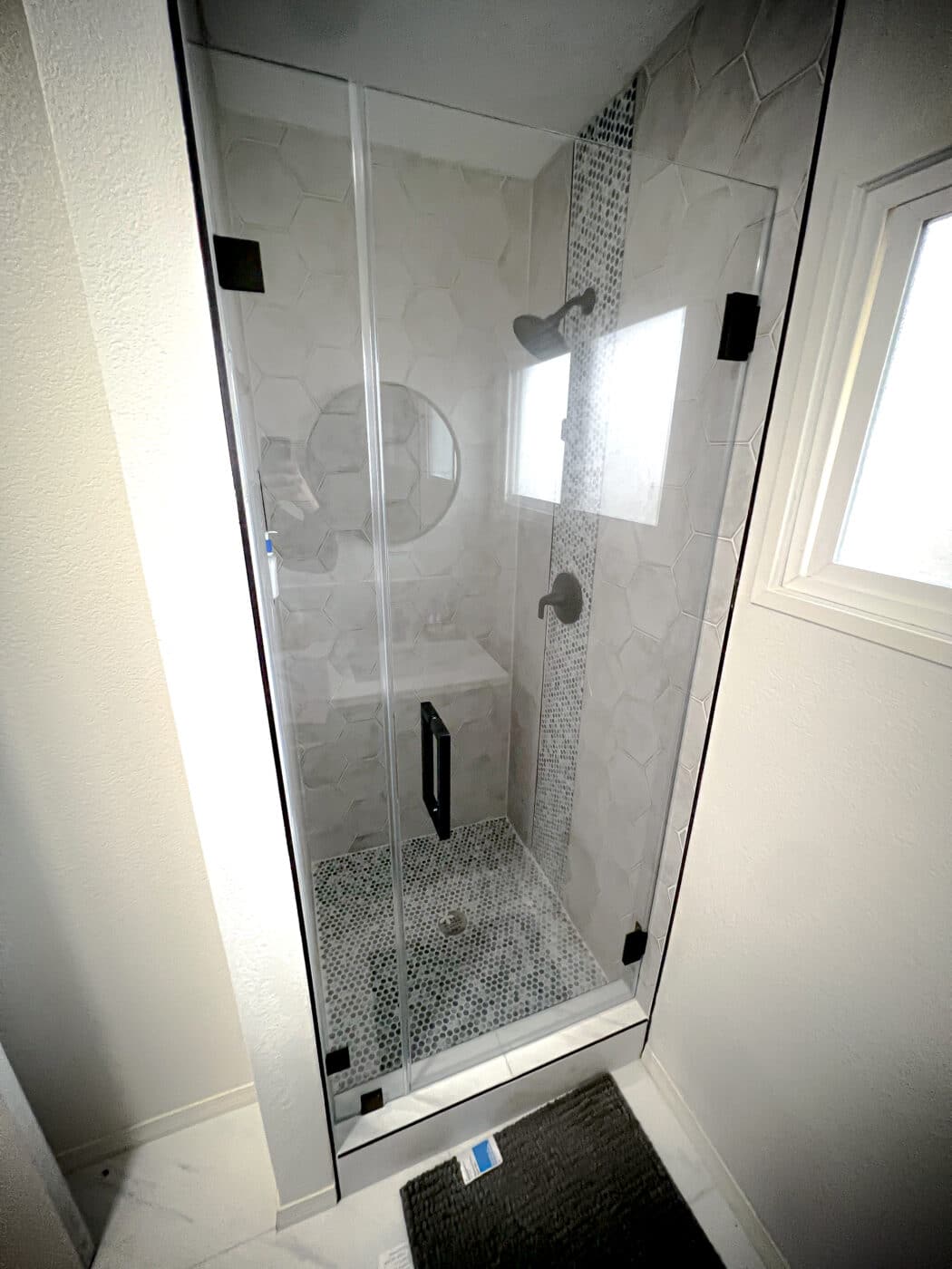 Hinged Frameless Shower Doors - Door Inline Showers