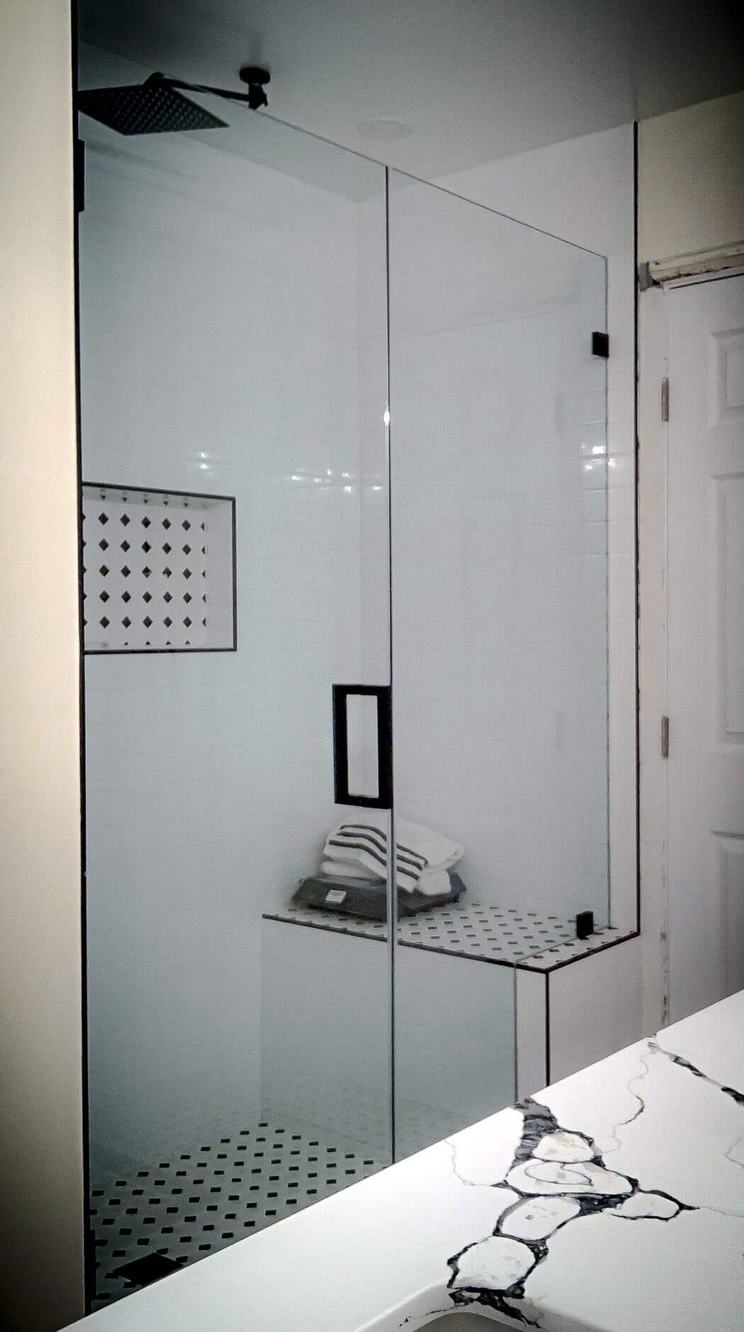 Hinged Frameless Shower Doors - Door Inline Showers