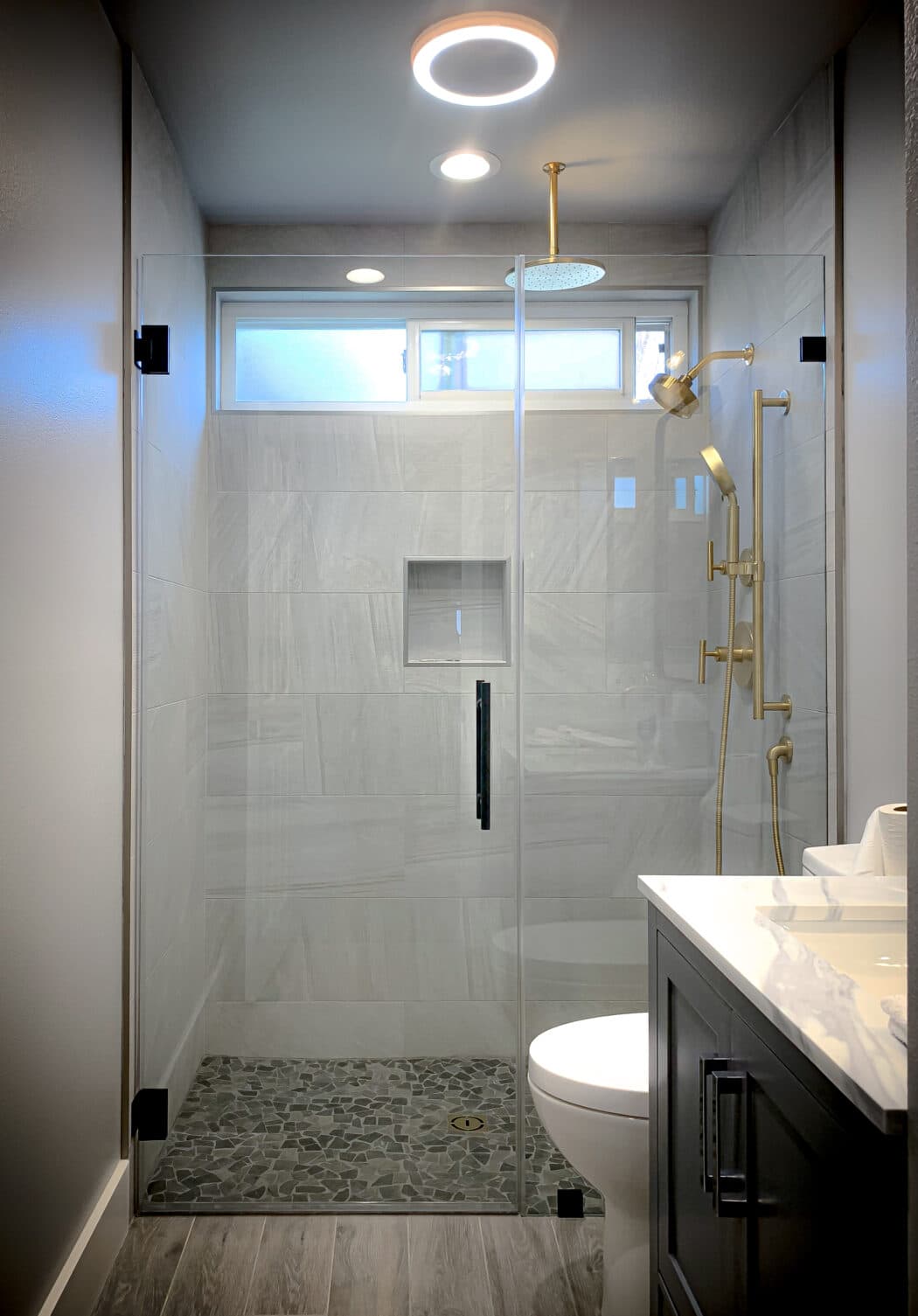 Hinged Frameless Shower Doors - Door Inline Showers