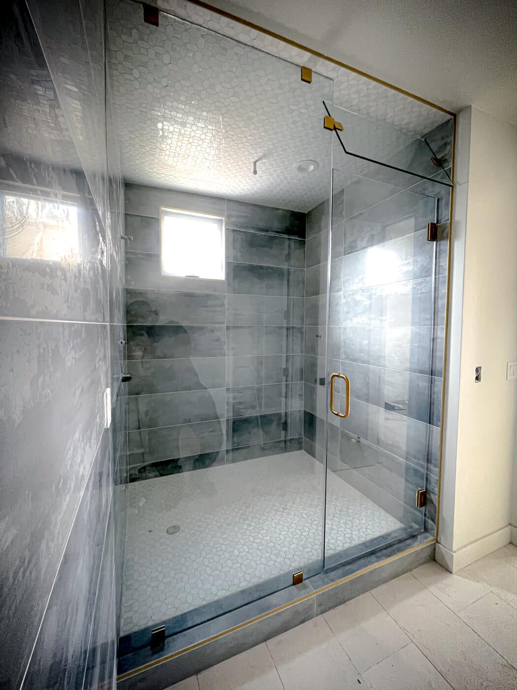 Hinged Frameless Shower Doors - Door Inline Showers