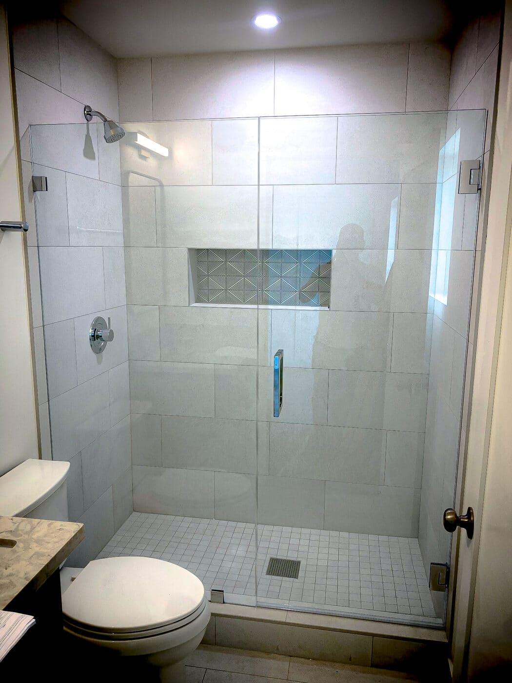 Hinged Frameless Shower Doors - Door Inline Showers