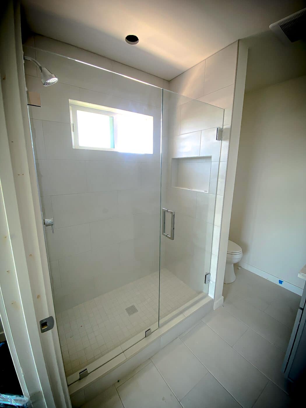 Hinged Frameless Shower Doors - Door Inline Showers