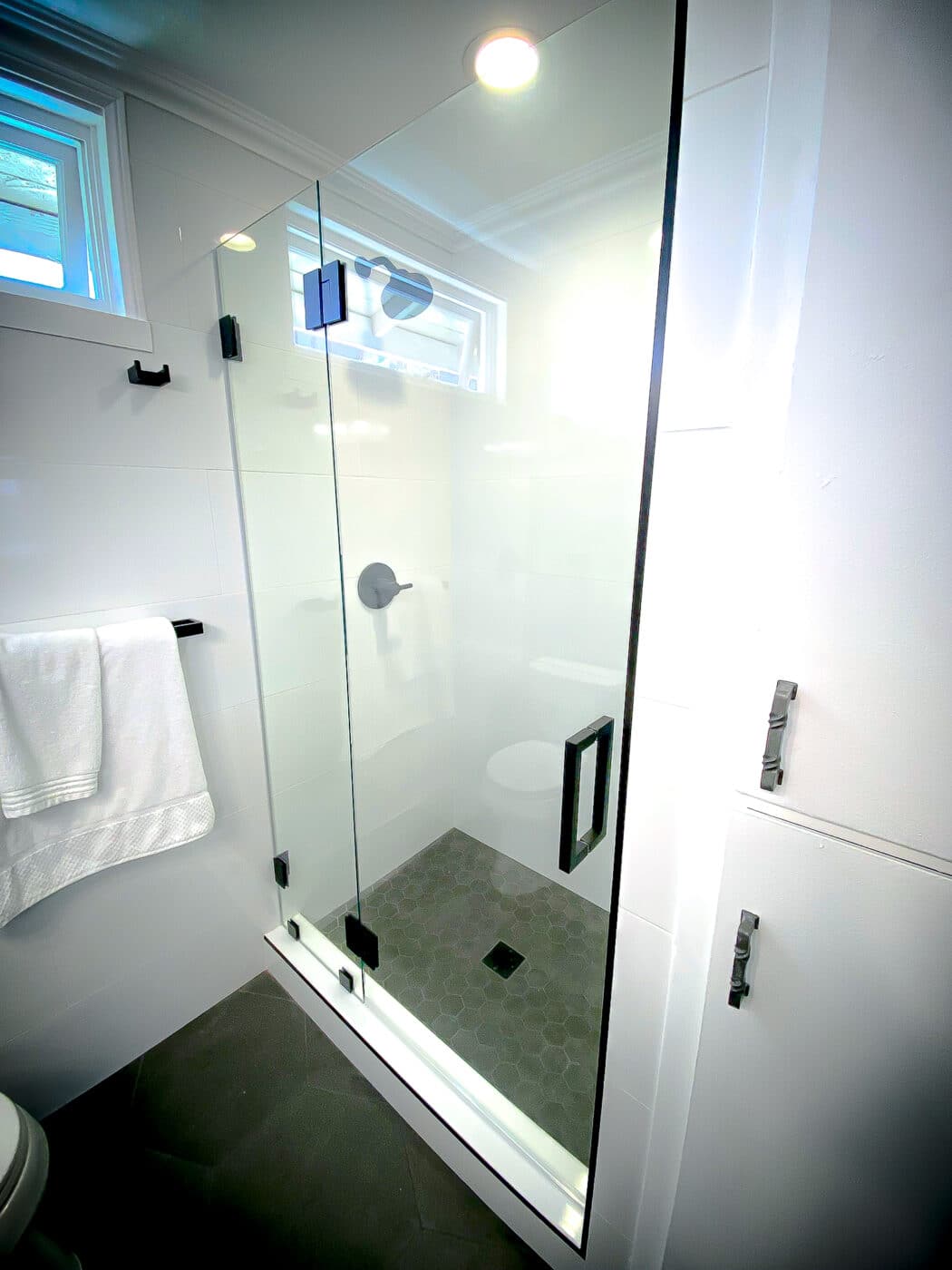 Hinged Frameless Shower Doors - Door Inline Showers