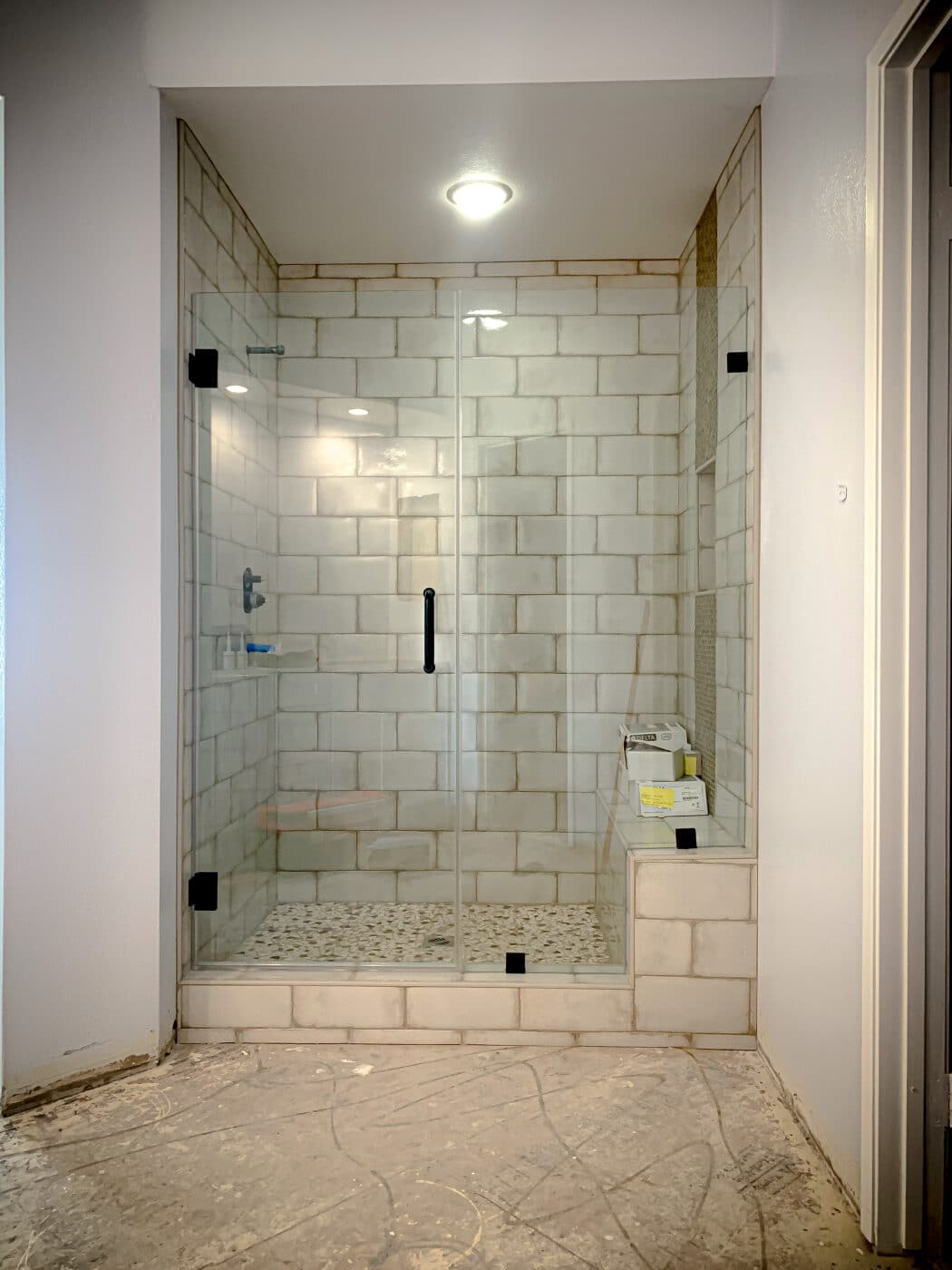 Hinged Frameless Shower Doors - Door Inline Showers