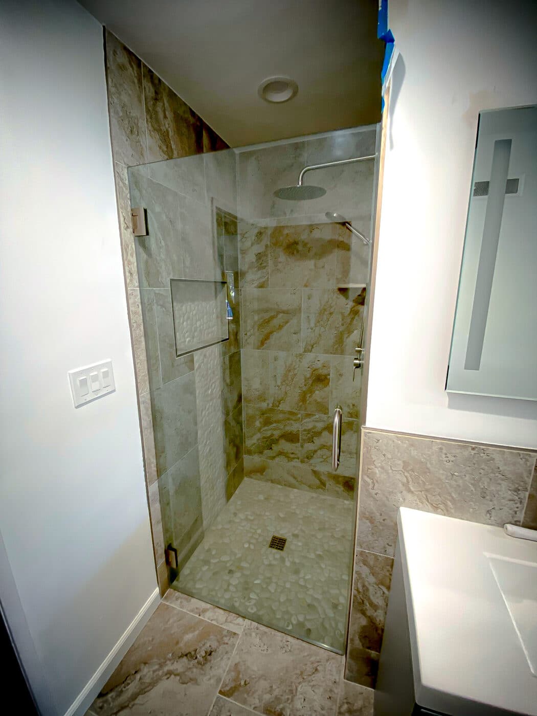 Hinged Frameless Shower Doors - Door Inline Showers
