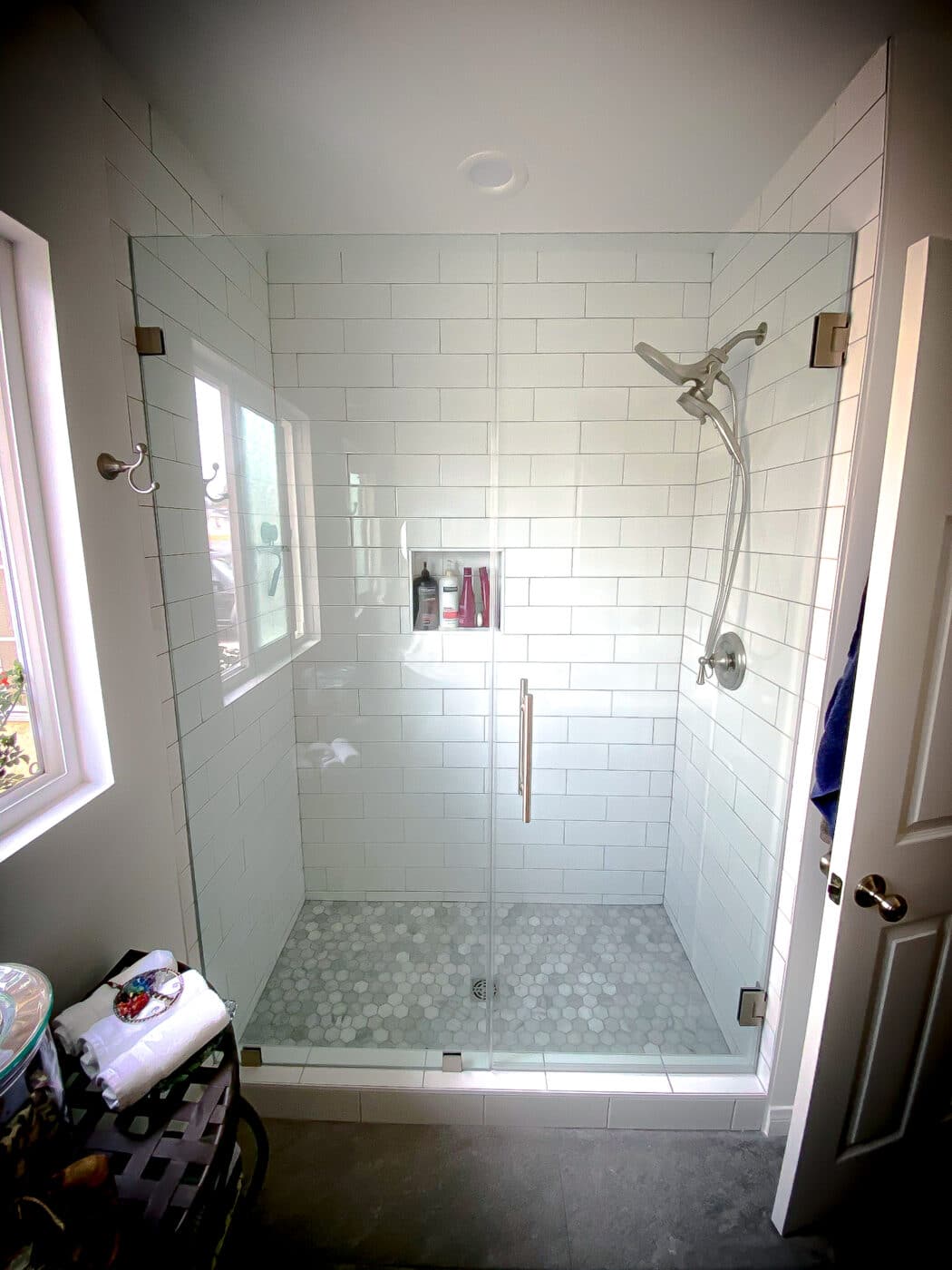 Hinged Frameless Shower Doors - Door Inline Showers